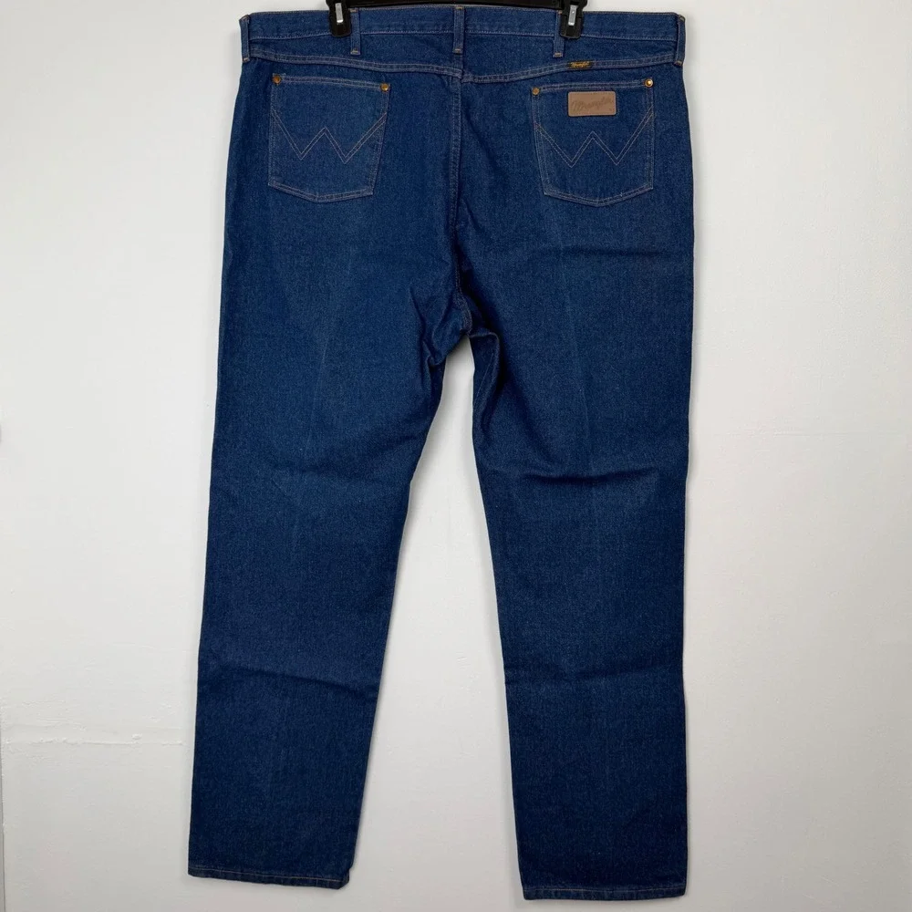 Vintage Wrangler Cowboy Cut 13MWZPW Mens Blue Denim Jeans 48x34 USA Made Indigo